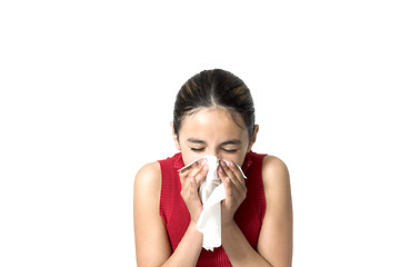 Image showing sneezing