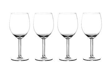 Image showing Empty wine glasses