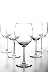 Image showing Empty wine glasses