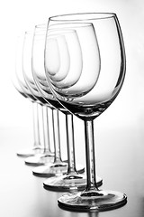 Image showing Empty wine glasses