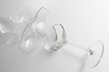 Image showing Shattered wine glass