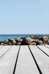 Image showing Wooden pier