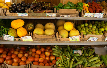 Image showing Vegetable display in Crete