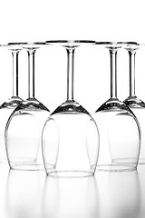 Image showing Empty wine glasses