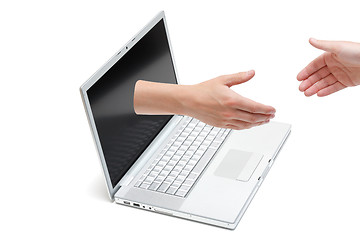 Image showing Online handshake