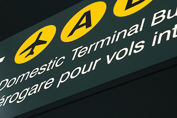 Image showing airport signage