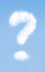 Image showing Question mark in the sky
