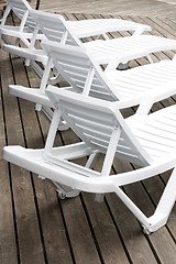 Image showing Poolside chairs