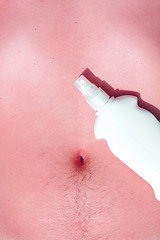 Image showing Sunscreen and skin