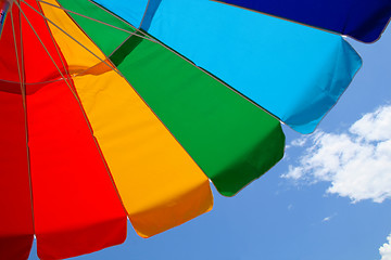 Image showing Beach Umbrella and Sky