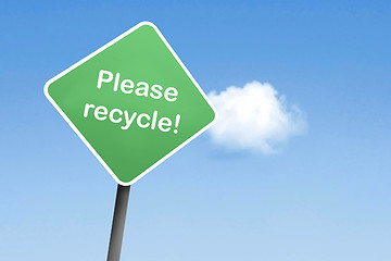 Image showing Please recycle