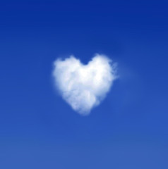 Image showing Heartshaped cloud