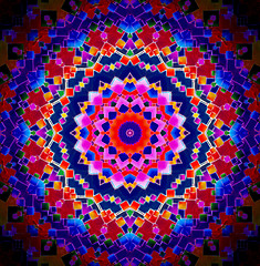 Image showing Bright Colour Kaleidoscopic Background