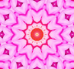 Image showing Flower Kaleidoscopic Background 