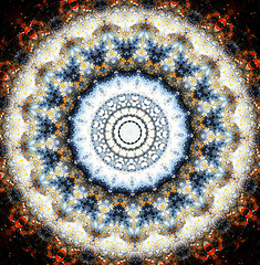 Image showing Dirty Kaleidoscopic Background Texture 