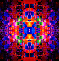 Image showing Bright Colour Kaleidoscopic Background