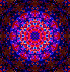 Image showing Bright Colour Kaleidoscopic Background