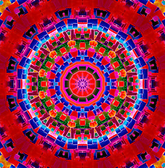 Image showing Bright Colour Kaleidoscopic Background