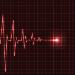 Image showing Abstract heart beats cardiogram