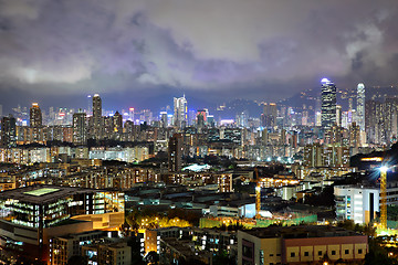 Image showing Hong Kong downtown at night