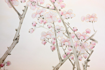 Image showing chinese style cherry tree background