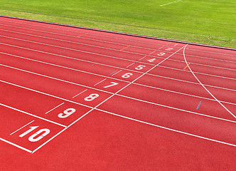 Image showing Running track for athletes