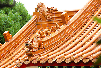 Image showing chinese temple roof