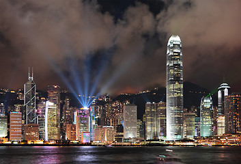 Image showing Hong Kong skyline at night