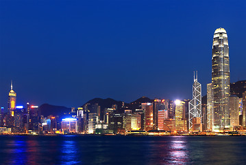 Image showing Hong Kong skyline at night