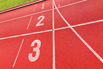 Image showing finish point of running track