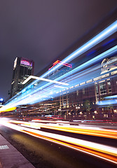 Image showing taipei city traffic at night