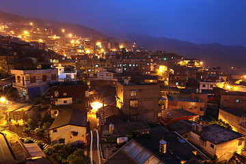 Image showing jiu fen village at night, in Taiwan