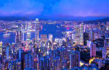 Image showing Hong Kong at night