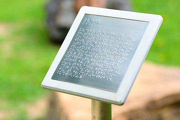 Image showing Plain Braille Notice