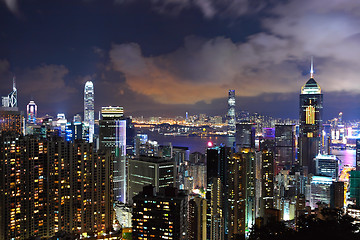 Image showing Hong Kong city at night