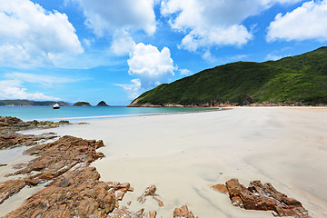 Image showing Sai Wan beach in Hong Kong