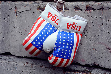 Image showing Pair of Used Boxing Gloves