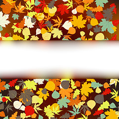 Image showing Colorful autumnal design template. EPS 8