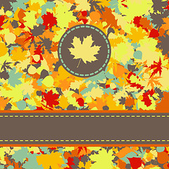 Image showing Colorful backround of fallen autumn leaves. EPS 8