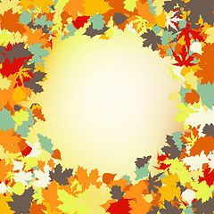 Image showing ?olorful autumn leaves frame. EPS 8