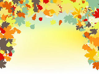 Image showing Colorful backround of fallen autumn leaves. EPS 8