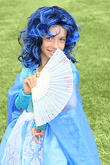 Image showing Blu haired little girl