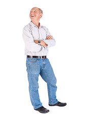 Image showing Aged grandpa posing in casuals