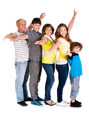 Image showing Attractive, happy caucasian american family