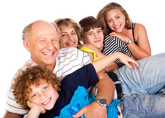 Image showing Happy family having fun together
