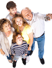 Image showing Self portrait of happy family