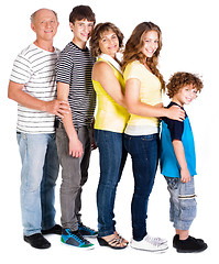 Image showing Attractive, happy caucasian american family