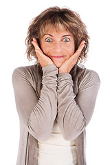 Image showing Smiling senior woman, Isolated