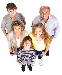 Image showing Happy and loving family of five