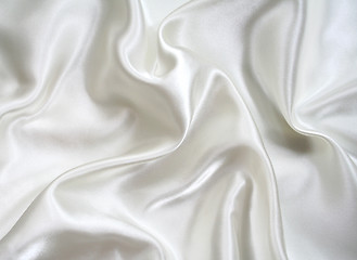 Image showing Smooth elegant white silk as background